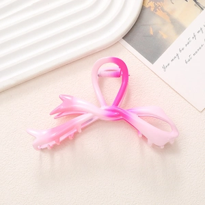 Eleganter Farbverlauf-Haarclip in Schmetterlingsform für Damen mit glänzendem Finish