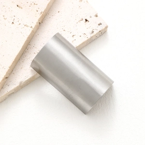 Minimalist Metal Ponytail Hook Hair Clip For Women Silver Brushed Alloy High Ponytail Buckle Elegant Hair Accessories