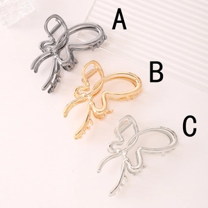 Elegant hollow butterfly hair claws in gold silver and black metal finishes