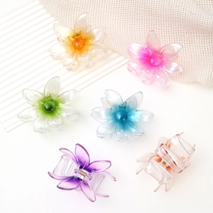 Lot de 6 grandes pinces à cheveux fleurs de frangipanier pour les vacances
