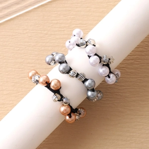 Eleganter Künstliche Perle Kristall Künstliche Perlen Haargummi Hoch Elastische Pferdeschwanz Halter Scrunchies Für Damen Mode Haarschmuck
