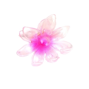 Pince à cheveux fleur frangipanier rose dégradé en résine transparente pour femmes