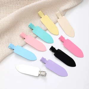 Lot de 9 pinces à cheveux en métal coloré au design sans couture pour femme