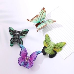 Elegante Schmetterlings-Haarklammern aus Harz mit realistischen Mustern