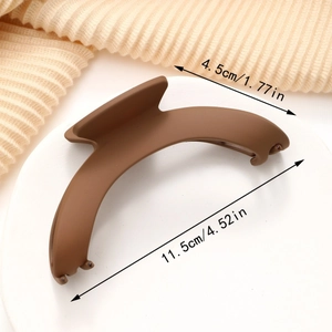 Pinza per capelli curva marrone opaco da 11,5 cm per accessori per capelli femminili