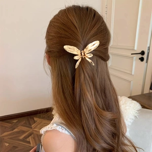 Eleganter Schmetterling Metall Haarklammer Hai Clip Legierung Geometrische Haargreifer Klemme Für Damen Mädchen Zubehör