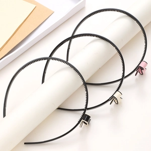 Serre-tête Fin à Nœud Papillon en Plastique avec Dents Antidérapantes Élégant Hoop à Cheveux Mode Femme Accessoires de Coiffure Quotidienne