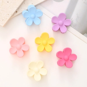 Elegante Mollettone per Capelli a Forma di Fiore Opaco per Donna Macaron Floreale Clip Antiscivolo Accessori per Capelli