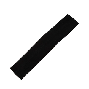 Elastic black sports headband for running and fitness with double silicone non-slip grip