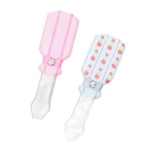 Cute screwdriver shaped acrylic hair clips with glitter finish and rhinestone detail