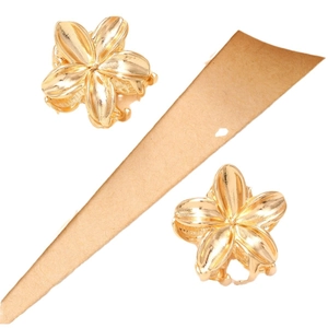 Elegant gold flower hair claw clips with minimalist floral design for women