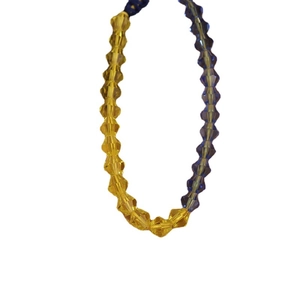 Bracelet drapeau Ukraine avec perles de cristal facettées bleues et jaunes