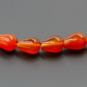 Perle in agata rossa a forma di goccia con finitura lucida per creazione gioielli fai da te