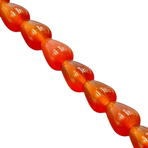 Perle in agata rossa sfaccettate a forma di goccia per la creazione di gioielli fai-da-te