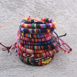Boho Handgefertigtes Geflochtenes Armband Mehrfarbig Ethnisch Wachskordel Verstellbares Freundschaftsarmband Damen Herren Schmuck
