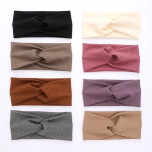 Eight colors of knotted elastic headbands for sports and daily facial washing