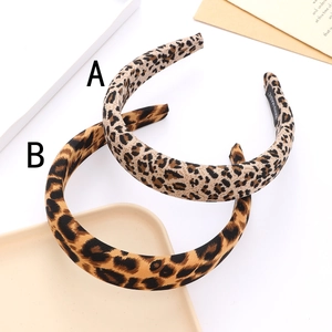 Classic leopard print wide headband set for women in two stylish patterns for daily wear