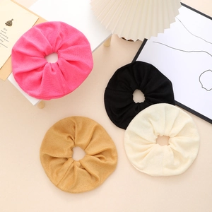 Oversized Fabric Scrunchies Soft Towel Hair Ties For Women Absorbent Thick Elastic Hair Rings Sweet Korean Style Headwear