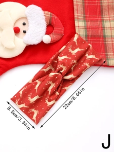 Christmas reindeer print headband dimensions showing 22cm length and 8.5cm width