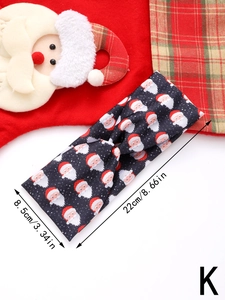 Christmas yoga headband with santa claus print and 22cm x 8.5cm size dimensions