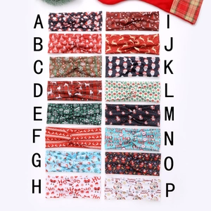 Christmas themed twist headbands set featuring 16 festive patterns for sports and yoga