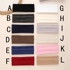 Wide knit sports headband in twelve assorted colors for face washing and winter warmth