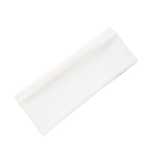 White wide knit sports headband for washing face, soft microfiber hair accessory