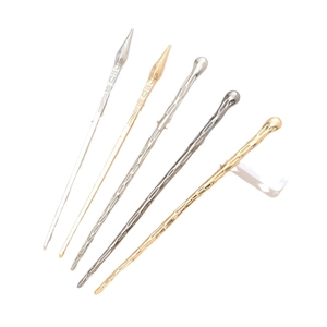 Set di cinque forcine per capelli vintage in metallo con finitura testurizzata