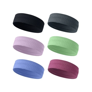 6-pack breathable sports sweatbands in multiple colors for running and fitness training