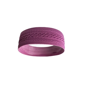 Breathable honeycomb texture on purple elastic sport headband for fitness and running
