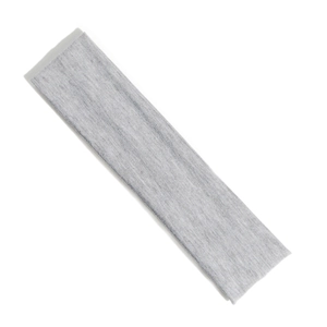 Elastic heather grey sports headband with soft knitted texture for running and yoga fitness