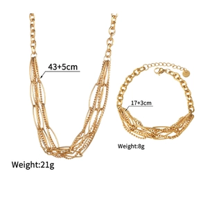 Détails du coffret de bijoux multicouches en acier inoxydable doré avec logo S.Steel