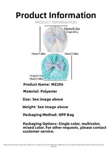Spécifications détaillées des tailles pour bonnets de bébé tricotés avec nœud et dentelle