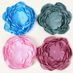Handmade 10cm layered fabric flowers for DIY hair accessories and clothing decor