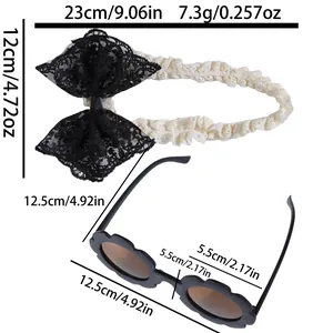 Guide des tailles détaillé pour bandeau bébé à nœud et lunettes de soleil pétales