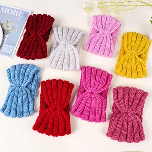 Eight colors of knit twist headbands for kids and women, warm elastic winter hair accessories