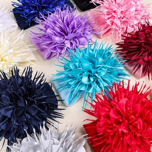 Bandeaux en nylon pour bébé avec fleurs multicolores et strass pour filles et nourrissons