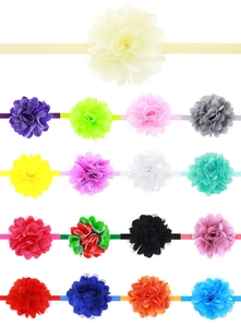 Lot de 17 bandeaux bébé avec fleurs en dentelle colorées disponibles en plusieurs coloris
