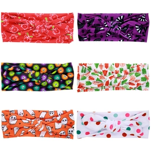 Set di sei fasce festive per neonati con motivi a nodo per Halloween e Natale