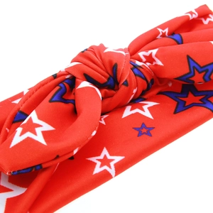 Bandeau à nœud rouge pour bébé avec étoiles blanches et bleues Fête de l'Indépendance