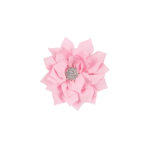 Fermaglio per capelli a fiori rosa multistrato con centro in strass scintillanti