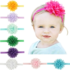 Chiffon Flower Baby Headband Soft Elastic Hair Band For Infants Toddlers Newborn Girls Floral Hair Accessories Photography