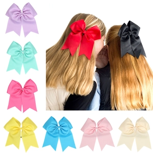Big Grosgrain Ribbon Bow Knot Hair Tie Elastic Hair Band For Kids Girls Toddlers Solid Color Swallowtail Hair Accessories