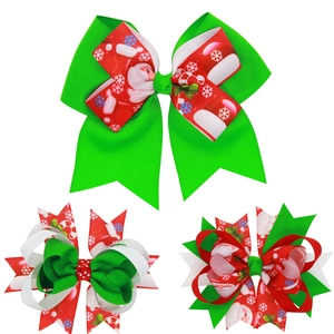 Festive Christmas Bow Hair Clips Grosgrain Ribbon Snowflakes Decorative Alligator Clips Holiday Hair Accessories For Girls Toddlers Children