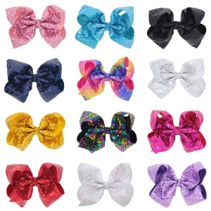 Grande Barrette à Cheveux Nœud en Paillettes 8 Pouces pour Filles Style JoJo Épingles à Cheveux en Ruban Faites à la Main