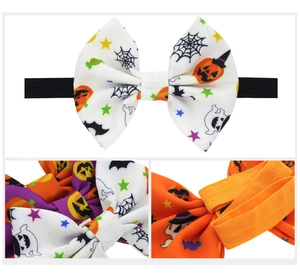 Détail de nœuds avec motifs d'Halloween et bandeaux élastiques à haute extension