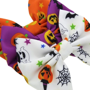 Bandeaux élastiques à nœuds pour enfants avec motifs de citrouilles et de chauves-souris