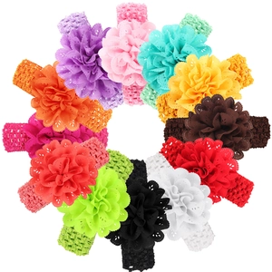 Soft Elastic Baby Flower Headband Hollow Out Lace Floral Hair Band For Newborn Infant Toddler Photography Props Hair Accessories
