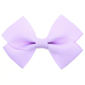 Classic lavender purple grosgrain ribbon bow hair clip with double layer structure