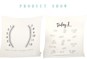 Dual pack baby milestone blankets featuring numbers and growth events for photography